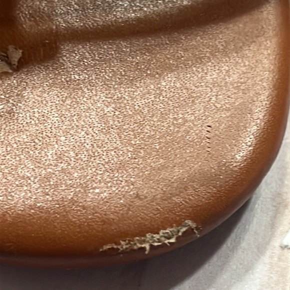 Cosmoparis BRA Brown Leather Roman Sandals Size 5 Vero Cuoio - Picture 2 of 7